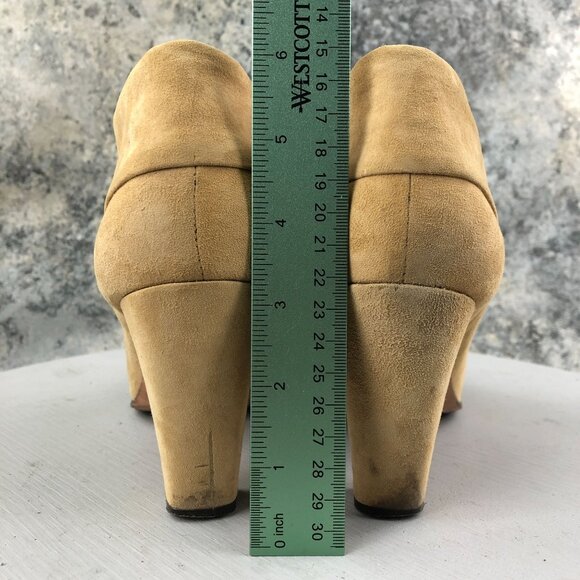 Kate Spade Women's Size 11M Tan Suede Closed Almond Toe Ankle Booties Boots - Picture 9 of 15